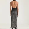 Halterneck Dress in Mesh
