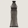 Halterneck Dress in Mesh