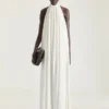 Halterneck Evening Dress in Crepe Cady