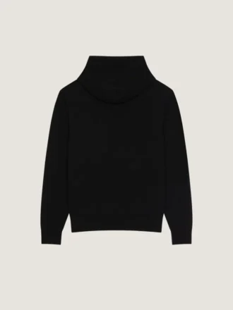 Hoodie in Wool and Cashmere Embroidered Givenchy Paris