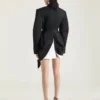 Jacket in Wool with Draped Detail