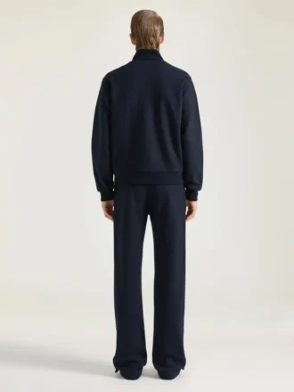 Zipped Sweatshirt in Wool Cashmere with Givenchy Patch