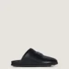 Label Flat Mules in Nappa Leather