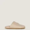 Label Flat Mules in Nappa Leather
