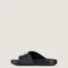 Label Flat Mules in Rubber