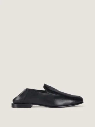 Label Loafers in Shiny Leather