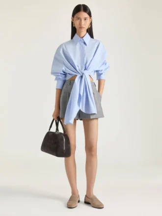 Label Loafers in Suede