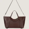 Large the Snatch Bag in Grained Leather