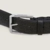 Long Belt in Grained Leather