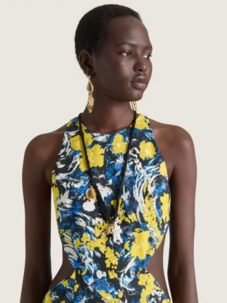 Lucky Charms Necklace in Silk, Metal and Enamel