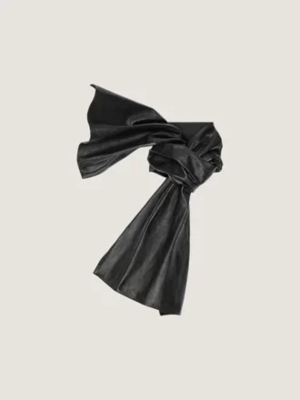 Maxi Bow Scarf in Leather