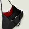 Medium Facet Tote Bag in Grained Leather