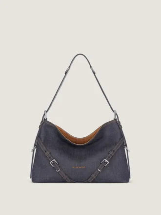 Medium Voyou Bag in Denim