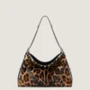 Medium Voyou Bag in Pony Effect Leather with Leopard Pattern