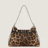 Medium Voyou Bag in Pony Effect Leather with Leopard Pattern