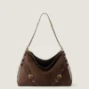 Medium Voyou Bag in Suede