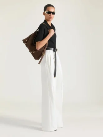 Medium Voyou Bag in Suede