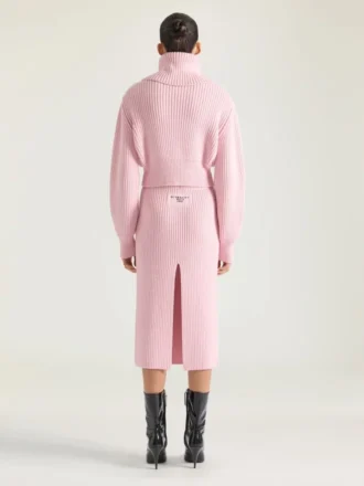 Midi Pencil Skirt in Wool