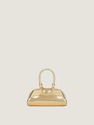 Mini Antigona East-West Bag in Laminated Leather