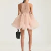 Mini Babydoll Dress with Nylon Frills