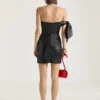 Mini Bustier Dress in Nappa Leather with Bow