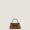 Mini Pinch Bag in Pony Effect Leather with Leopard Pattern
