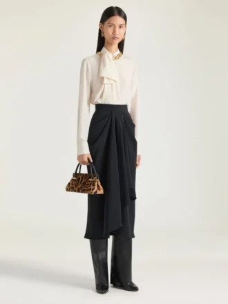 Mini Pinch Bag in Pony Effect Leather with Leopard Pattern