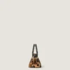 Mini Pinch Bag in Pony Effect Leather with Leopard Pattern