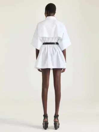 Mini Shirt Dress in Poplin