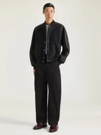 Mix Material Blouson with Givenchy Paris Embroidery