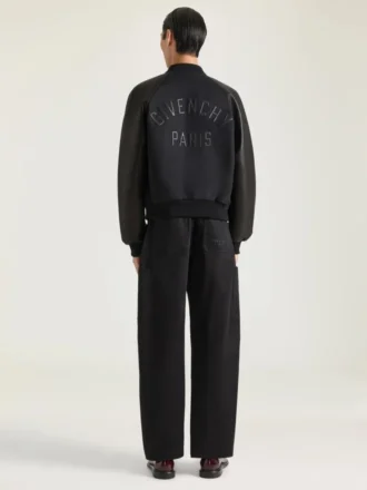 Mix Material Blouson with Givenchy Paris Embroidery