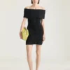 Off-The-Shoulder Mini Dress in Wool