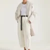 Cropped Belted Jacket in Cotton and Wool