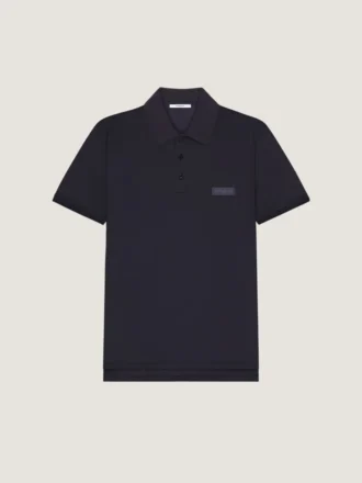 Polo in Cotton with Givenchy Paris Gros Grain