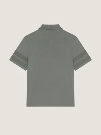 Shirt in Cotton Knit with Mesh Details