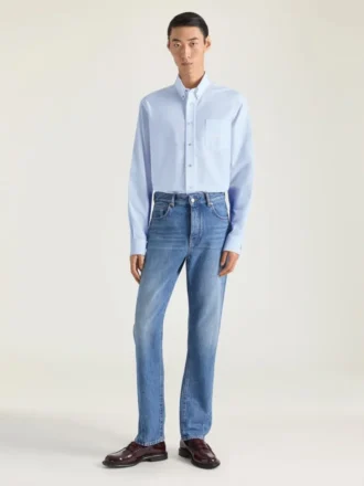 Shirt in Cotton Oxford with Givenchy Paris Jacquard