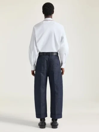 Shirt in Cotton Poplin with Crystal Embroidery