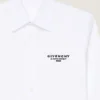 Shirt in Cotton Poplin with Givenchy Stamp Embroidery