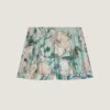 Shorts in Silk with Roses Print
