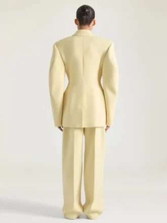 Single-Breasted Cocoon Jacket in Wool