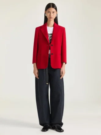 Single-Breasted Jacket in Crepe Cady