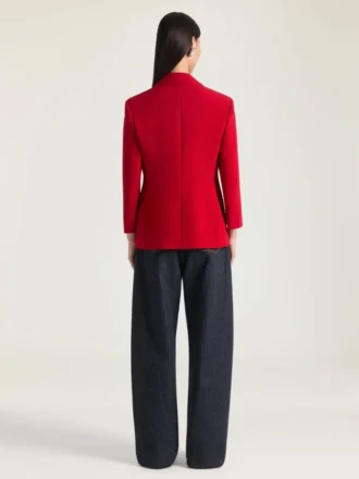 Single-Breasted Jacket in Crepe Cady