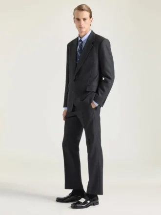 Straight Leg Tailored Trousers in Flannel