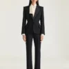 Single-Breasted Tuxedo Jacket in Wool