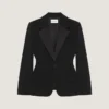 Single-Breasted Tuxedo Jacket in Wool
