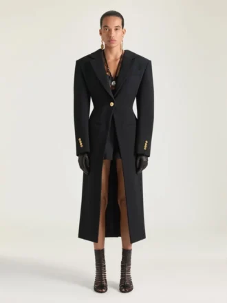 Slashed Coat in Wool