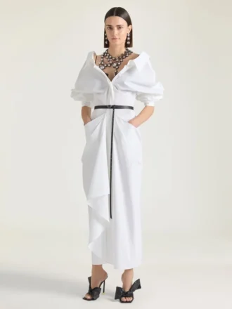 Double Belt in Grained Leather