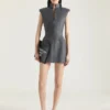 Sleeveless Tailored Dress in Wool
