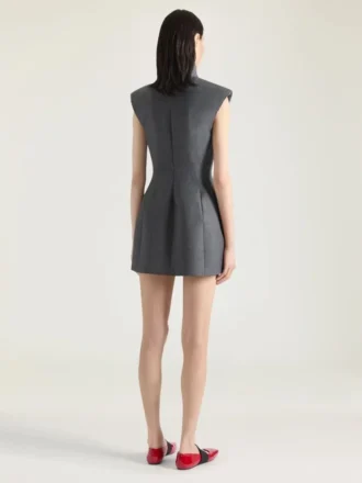 Sleeveless Tailored Dress in Wool