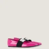 Sliced Square Ballerinas in Patent Leather